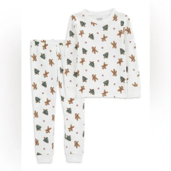 🦌⚠️3 FOR $10 SALE⚠️🦌 Carters gingerbread pajamas - Picture 2 of 3